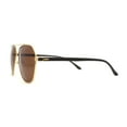 thumbnail image 3 of Mens Polarized Classic Air Force Pilot Officer Metal Sunglasses Gold Brown, 3 of 4