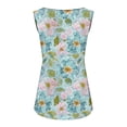 thumbnail image 3 of Favoffer Women Floral Tank Top Sleeveless Square Neck Flowy Loose Going Out Tops Summer Blouses Beach Party Vacation Daily Wear, 3 of 6