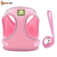 thumbnail image 4 of Spencer No Pull Dog Cat Harness Pet Vest Adjustable Reflective No Choke with Leash Mesh Soft Corduroy for Small Dog Cat Outdoor Walking Travel "Pink, S", 4 of 10