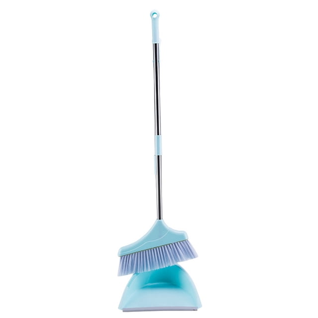 Juego de recogedor de escoba vertical duradero Zhivalor Kit de herramientas de barrido cocina oficina azul caramelo