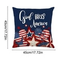 thumbnail image 3 of Fundas de cojín patrióticas para la decoración del hogar en el Día de la Independencia: fundas con estampado de bandera y estrellas con cremallera invisible, tela suave de algodón y lino para, 3 of 6