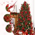 thumbnail image 4 of Adornos para árboles de Navidad, flores de nochebuena, color rojo, alupssuc, 4 of 8