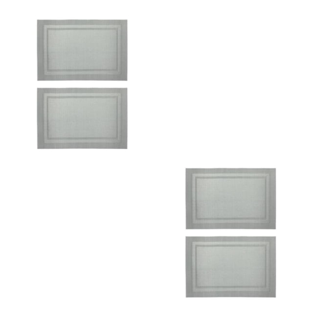 Manteles Individuales Bearachild PVC Posavasos para Bebidas Color Plata y Negro
