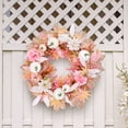 thumbnail image 7 of White Pumpkin & Dried Branches Thanksgiving Wreath - Door Hanging Decor for Fall Autumn, Window Decoration, Holiday Hanging Pendant pink, 7 of 7