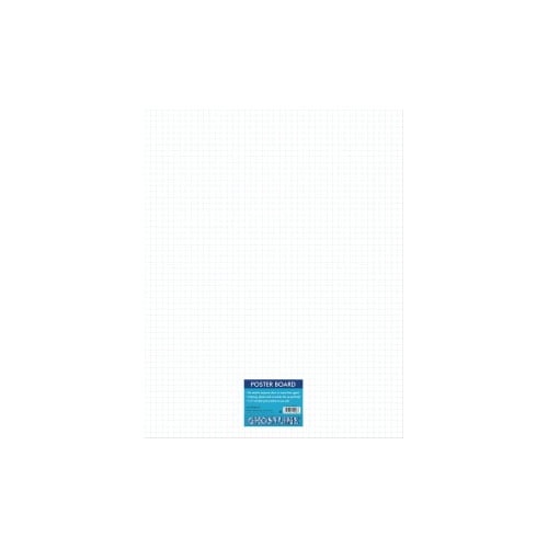 White Ghostline Poster Board PCAR37722-4350 14 x 22 Carton of 24 Packs 5 Sheets/Pack 