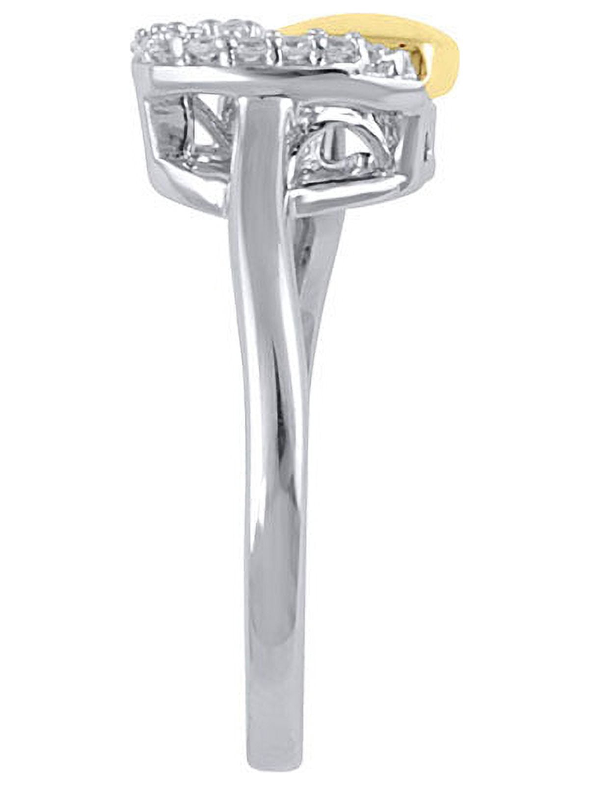 Diamond Accent Sterling Silver Double Heart Promise Ring