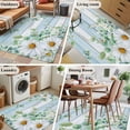 thumbnail image 5 of Daisy Spring Floral Area Rugs 2.7'x5', Washable Small Throw Rugs for Kitchen Bedroom, Eucalyptus Leaves Watercolor Wooden Indoor Outdoor Rug Non-Slip Low Pile Carpet Runner Reversible Floor Mats, 5 of 8