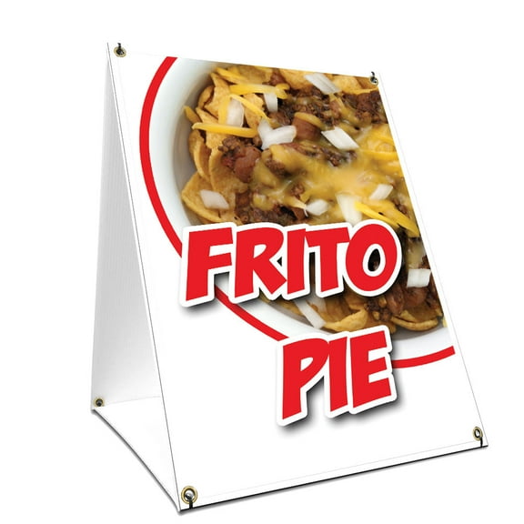 A-frame Sidewalk Frito Pie Sign With Graphics On Each Side | 24" X 36" Print Size