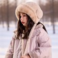 thumbnail image 2 of Faraee Kids Fuzzy Winter Trapper Hat Plush Ear Flap Hat with Tie Strings Soft Windproof Warm Snow Hat for Boys Girls Cold Weather 2‑8Y, 2 of 6