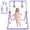 Purple, variant on HooKung Gymnastics Bars for Kids with Rings, Junior Kip Training Bars Equipment for Home, Folding Height Adjustable Horizontal Bars