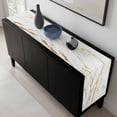 thumbnail image 5 of White Gold Abstract Table Runner 72 Inches Long, Modern Marble Geometric Kitchen Coffee Dining Table Decoration for Home Party Birthday Wedding Home Decor 14x72 Inches, 5 of 8