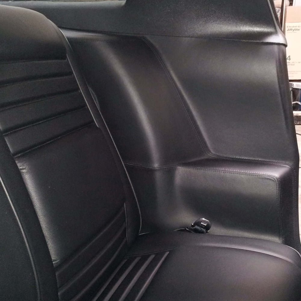Vinyl Leather Fabric Black Wrinkles style Having Repair In and Abrasion&Scratch Resistance Waterproof 4.5ft Wide