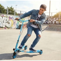 Kids Swing Scooter, 3 Wheels Drifting Scooter/Wiggle Scooters with Adjustable Height & Foldable for Boys/Girl/Ages 5-12 Years