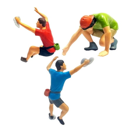 APLVFFZH Resin 1/64 Rock Climbing Figures Diorama Scenery Micro 3Pcs