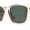 Beige Green, variant on Gentlemans Fashion Rectangle Keyhole Retro Horn Rim Sunglasses Beige Green