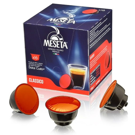 Meseta Italian Classico Nescafe Dolce Gusto Compatible Coffee Capsule Pods - For Use in Nescafe Dolce Gusto Machines - 96ct