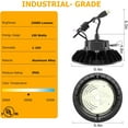 thumbnail image 2 of UFO Led High Bay Light, High Bay Led Shop Light 5000K Daylight, 150W, 25000 Lm, Dimmable 1-10V, Ip65 Waterproof, High Bay Light for Warehouse Factory Barn, 2 of 7
