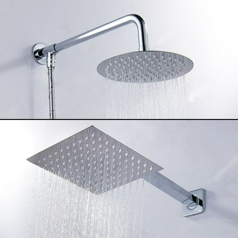304 Stainless Steel Shower Head Black Rainfall Shower Faucet Set With Storage Shelf 3/4 In 1 - Foto 4