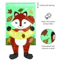 thumbnail image 2 of Magnolia Gardens M011498 13 x 18 in. Fox Welcome Fall Double Applique Garden Flag, 2 of 2