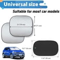 thumbnail image 3 of 2-Piece Car Windshield Sun Shade, 28'' x 31'' Foldable Car Shade Front Windshield for Most Cars SUV Truck, 210T Reflective Material Car Window Shades Blocks Max UV Rays & Keeps Your Vehicle Cool, 3 of 7