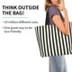 thumbnail image 2 of Balery Black And White Thick Stripes Bolsa Tote Estilo Estético con Cremalleras, Bolsa de Hombro, Bolsa de Compras Grande y Plegable, 2 of 8