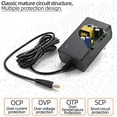 thumbnail image 4 of ANTOBLE Cable de alimentación adaptador para tocadiscos portátil Crosley Cruiser CR8005A CR8005A-BK CR8005A-TU CR8005C CR89 CR221 reemplaza RHD35-0900400 cargador de CA clase 2 fuente de alimentación, 4 of 5
