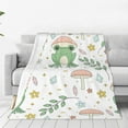 thumbnail image 1 of Balery Frog and Mushrooms Manta de Felpa Suave y Acogedora – Cobija de Franela Aterciopelada para Cama, Lavable y Cálida para Sofá, Mascotas, Transpirable-40"x30", 1 of 7