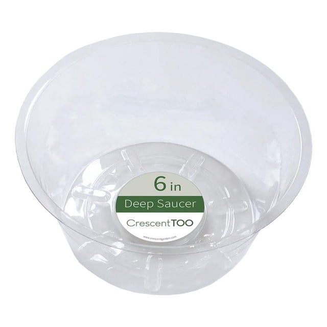 Platillo para plantas con forma de media luna para jardín, 2,9 cm de alto x 15 cm de profundidad, pl