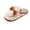 Beige, variant on JeashCHAT Slip On Slide Sandals for Women Home Women's Cotton Slippers Home Cotton Slippers Plush Slippers (Pink)