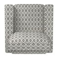 thumbnail image 6 of Weston Home Svolvar Modern Fabric Upholstered Square Arm Chair, Brown/Blue Diamond Pattern Fabric, 6 of 7