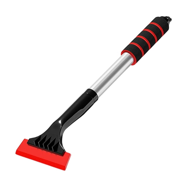 Ice Scraper for Car Windshield Window, Scratch Free Silicone Ice Snow Scraper for Cars Trucks, Frost Snow Removal Tool with Ergonomic Foam Grip & Aluminum Handle, Car Accessories