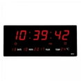 thumbnail image 1 of 2x Reloj pared LED para Oficina 24H calendario-tiempo-días--año relojes proyección medidor temperatura USB perfecl Reloj despertador de pared digital, 1 of 8