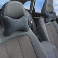 thumbnail image 2 of Almohada para reposacabezas de cuello de automóvil, almohada de espuma viscoelástica para asiento de automóvil, almohada de terciopelo de cristal transpirable, soporte para cabeza y cuello para dormir, 2 of 5