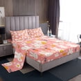 thumbnail image 1 of Cartoon Rabbit Queen Bed Sheets Set Pink Animals Cute Sheet Set,Kawaii Rabbit Themed Sheets for Kids Boys Girls Carrot Printed Bed Set, 1 of 7
