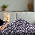thumbnail image 3 of Fruit Soft Flannel Fleece Throw Blanket, Pattern with Abstract Figs in Purple Shades Healthy Eating Dieting, Cozy Plush for Indoor and Outdoor Use, 50" x 70", Blue Violet Purple, by Ambesonne, 3 of 5