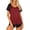 Wine Red, variant on EKOUAER Button Pajamas For Women Round Necked Floral Pj Sets Casual Loungewear Short Sleeve Pajamas Comfy Outfits Soft Nightwear Red Flower