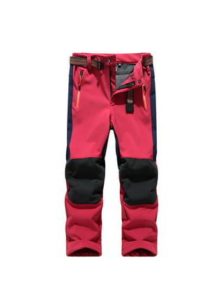 Men's Snow Ski Cargo Pants Winter Warm Sherpa Lined Outdoor Waterproof  Windproof Fleece Cargo Hiking Pants Softshell Trousers