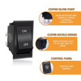 thumbnail image 3 of 2X  Switch 12V 20A 4 Pins DPST Rocker Switch Panel RV Light Switch for RV Trailers CampersBoats KCD2-7-201-B1-DZ, 3 of 4