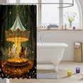 thumbnail image 3 of Manfei Magic Ghost Shower Curtain 72Wx72L,Happy Halloween Bathroom Curtain, 3 of 5
