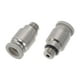 thumbnail image 1 of Conectores de aire Push para ajustes únicos de Bargains 15/64" Conector neumático de inserción de plástico y metal M6 2 piezas tono blanco y plata, 1 of 7