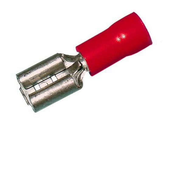 Female Quick Disconnect Vinyl Insulated .187” 22-18 AWG (Red) - 25PK