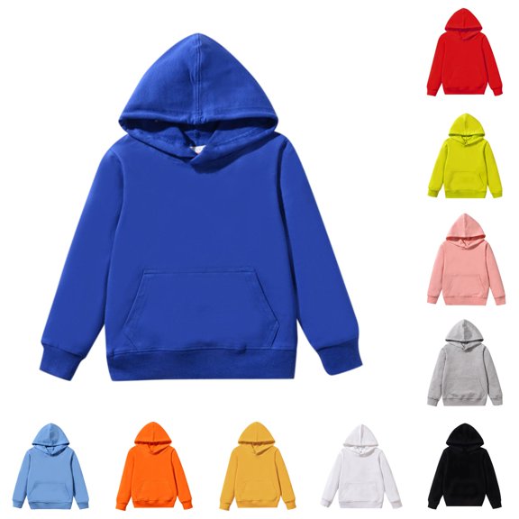 Bigetiay Boys Patchwork Pullover Hoodie Solid Color Long Sleeve Warm Casual Sweatshirt for Fall Winter 3-4 Years