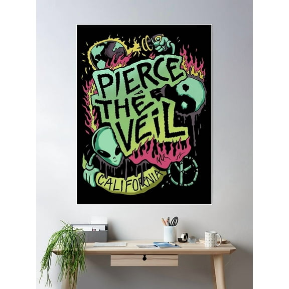 Kna Prints - Pierce The Veil Band Vintage Poster Wall Art, Modern Wall Decor For Living Room Bedroom, UNFRAMED-8x12
