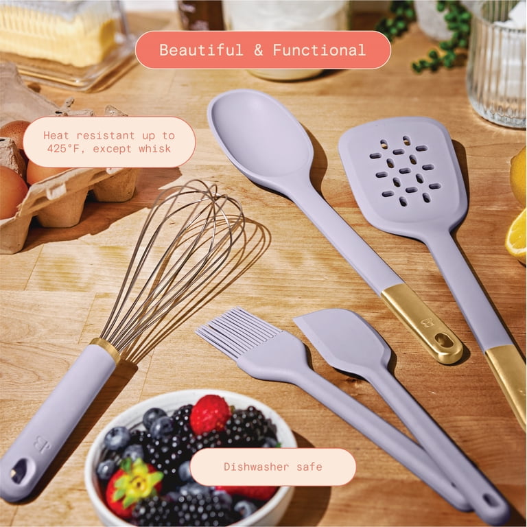 Beautiful by Drew Barrymore 5-Piece Kitchen Tool Set, Lavender