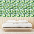 thumbnail image 3 of Ambesonne Tropical Peel & Stick Wallpaper for Home, Overlapped Exotic Leaves, 13"x72", Dark Green Emerald and Blue, 3 of 5