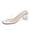 Beige, variant on Clear Block Heel Sandals for Women Chunky Heel Open Toe Slip on Shoes Square Toe Transparent Strap Mule Slides for Beach Vacation Summer Party Daily Wear