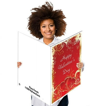 2'x3' Giant Valentine's Day Card, Large Valentine's Card W/Envelope.