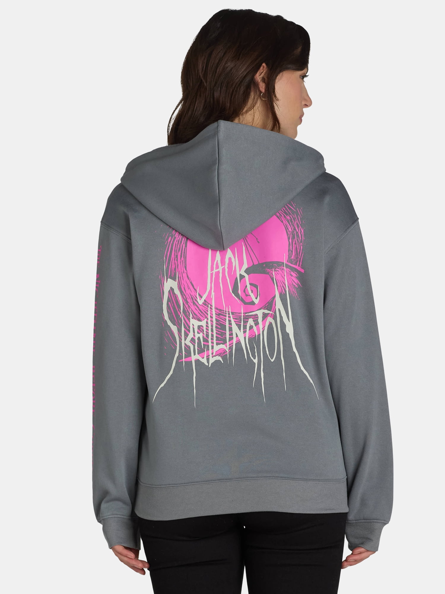 Nightmare Before Christmas Graphic Hoodie Pullover with Long Sleeves, Women's