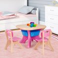 thumbnail image 3 of Gymax Ensemble de Table et Chaises pour Enfants en Plastique 3 Pcs Mobilier de Jeu, 3 of 10