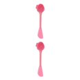 thumbnail image 4 of Seitruly Cepillo de limpieza facial Cepillo de masaje facial de silicona Limpiador facial exfoliante, doble cabezal, rosa Rosado Forma de cuchillo de 2 cabezas 2piezas Seitruly CBP068514, 4 of 6